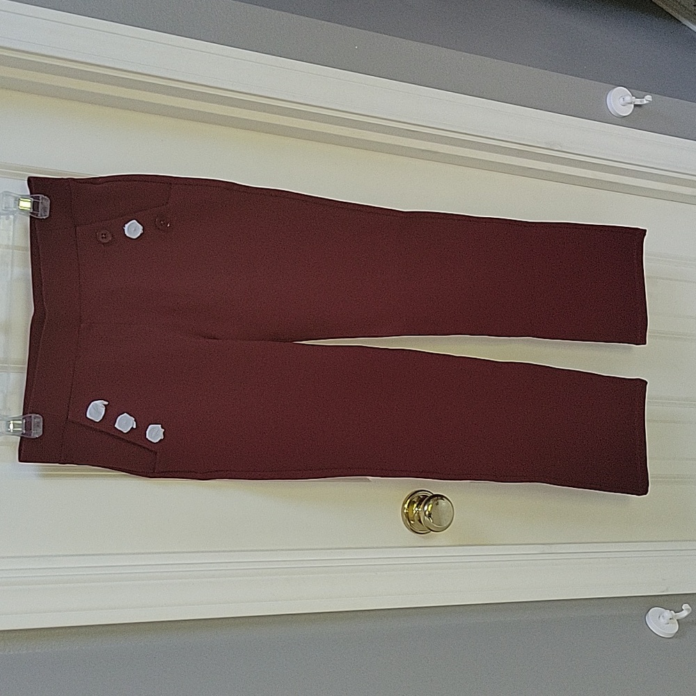 Betabrand Maroon Size SP Sailor Style Boot-Cut Dress Yoga Pants New Without Tags